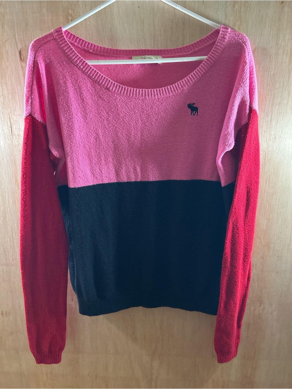 Vintage Y2K Abercrombie & Fitch Colorblock Knit Sweater - Medium
